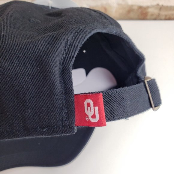 Oklahoma University Sooners Classic Dad Adjustable Hat Black Crimson Embroidery - Picture 9 of 9